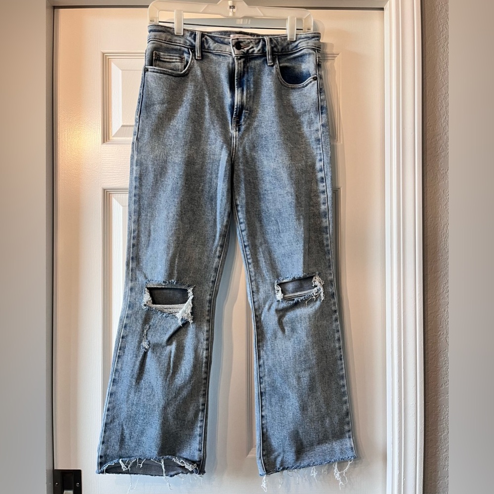 Women's Distressed Blue Jeans